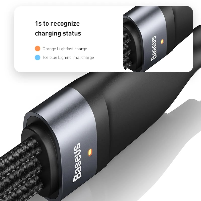 Baseus 3 in 1 USB Type C Cable for iPhone 15 14 13 12 Pro Charger Cable 100W Micro USB Type C Cable for Macbook Samsung Xiaomi - Image 1