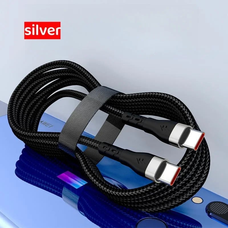 120W 6A USB C Cable Fast Charging For iPhone USB C To USB Type C Cable For Samsung Xiaomi Realme Phone Charger C to C Data Cord - Image 7
