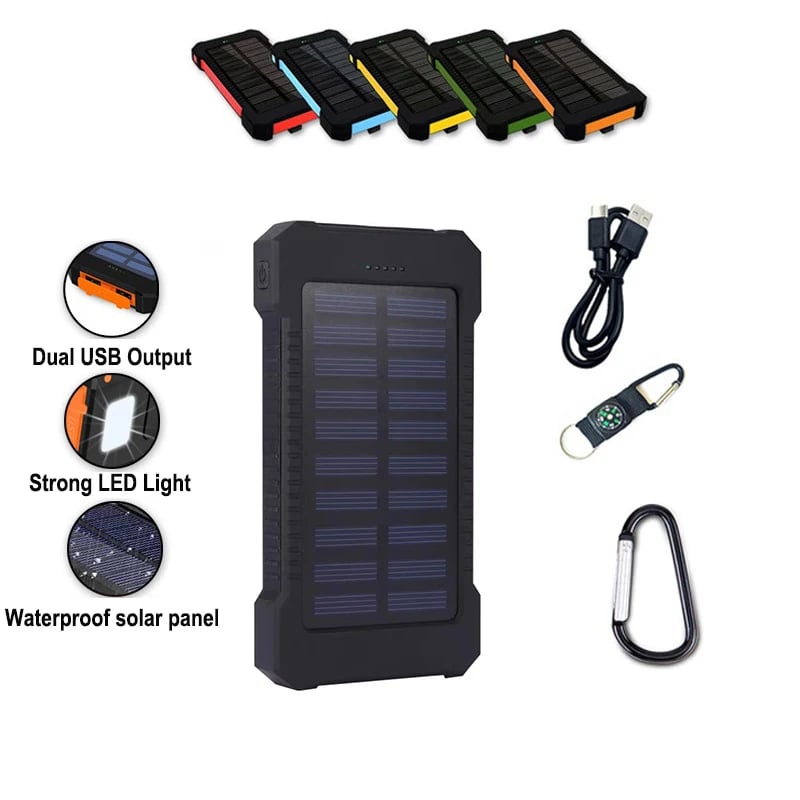 Solar Power Bank 100000mAh Waterproof Portable Solar Panel Charger Powerbank for iPhone16 Samsung Huawei Xiaomi External Battery - Image 4