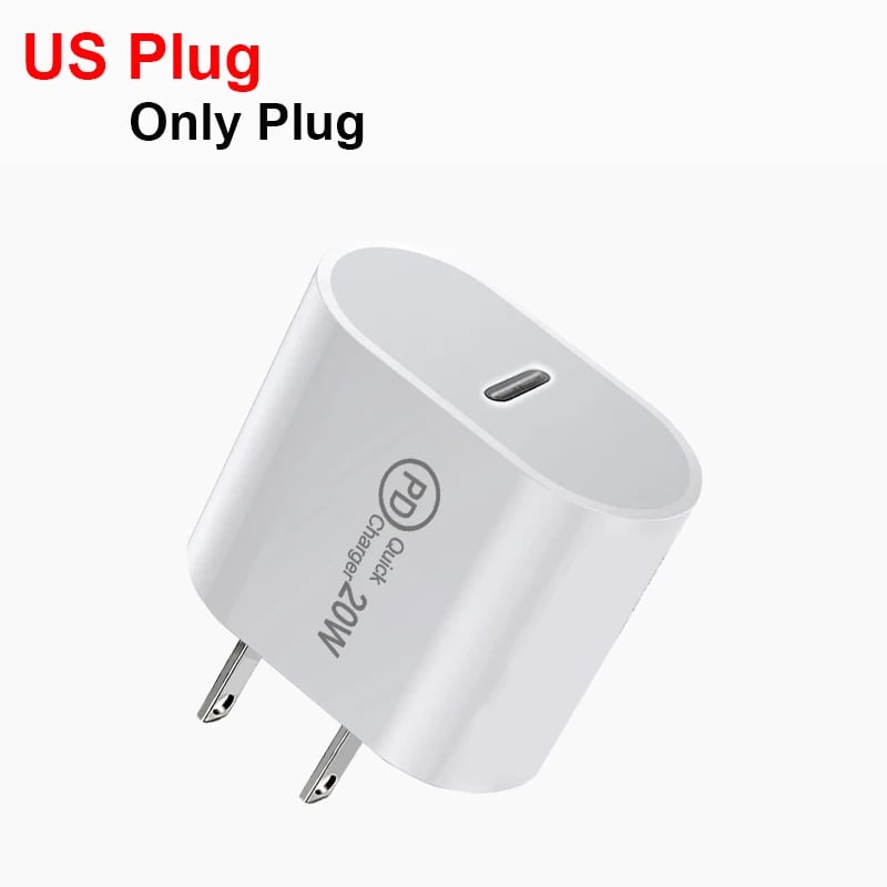 QC3.0/PD Fast Charger 65W Dual Port Charger For AU/EU/UK/US Plug Quick USB/Type-c Mobile Phone Charger For iphone C2C/C2L Cable - Image 11