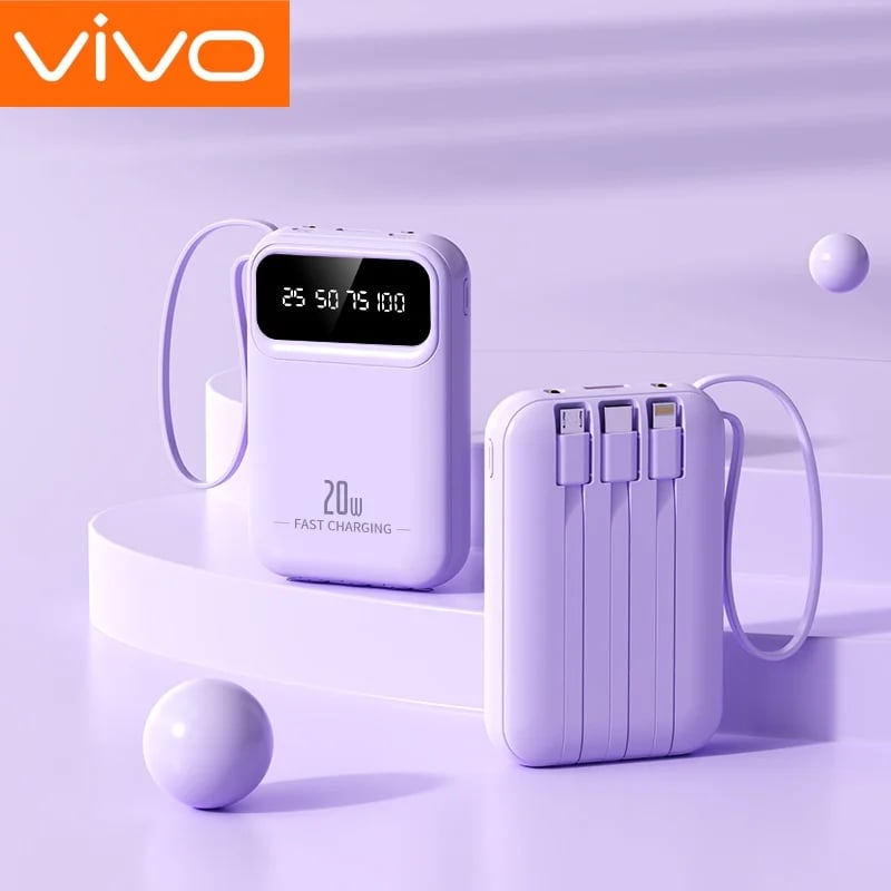 VIVO 500000mAh Capacity Power Bank Large Capacity Super Fast Charging External Battery Built in 4 Wires for iPhone Huawei New - Image 10