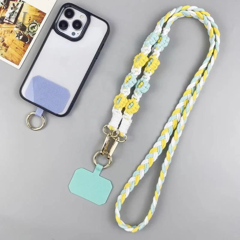 Japanese daisy handmade mobile phone lanyard, off-road can be woven to the phone hook to the back of the mobile phone lanyard - Image 6