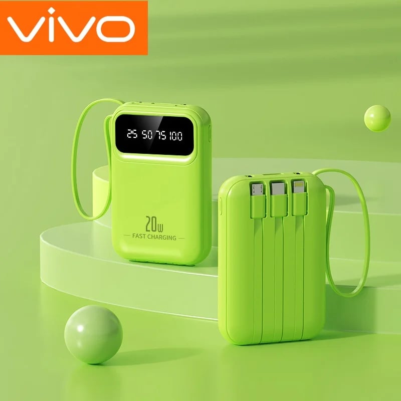 VIVO 500000mAh Capacity Power Bank Large Capacity Super Fast Charging External Battery Built in 4 Wires for iPhone Huawei New - Image 6