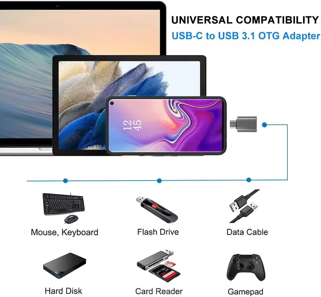 Type-C para USB 3.0 OTG adapter USB to Type-C interface iPhone 15 Samsung S21 Xiaomi Huawei mouse plug tablet adapter - Image 6