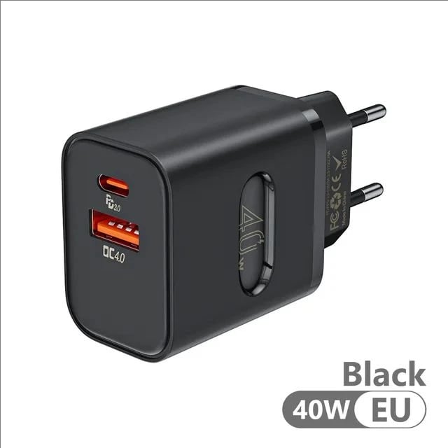 Total 40W USB Fast Charger PD Quick Charge Phone Charger EU/US Plug Adapter For iPhone Xiaomi Samsung Huawei USB C Wall Charger - Image 7