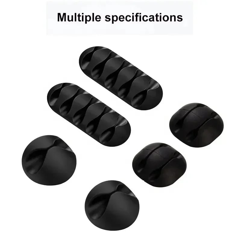 VIKEFON Cable Cord Wire Organizer Silicone USB Cable Winder Management Clips Self Adhesive for Mouse Keyboard Headset For iPhone - Image 2