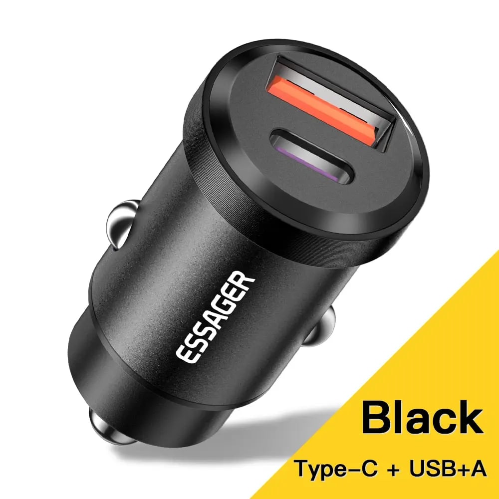 Essager 30W 5A QC PD 3.0 SCP USB Car Charger Quick Charge4.0 USB Type C Car Fast Charging For iPhone 12 13 Huawei Samsung Xiaomi - Image 7