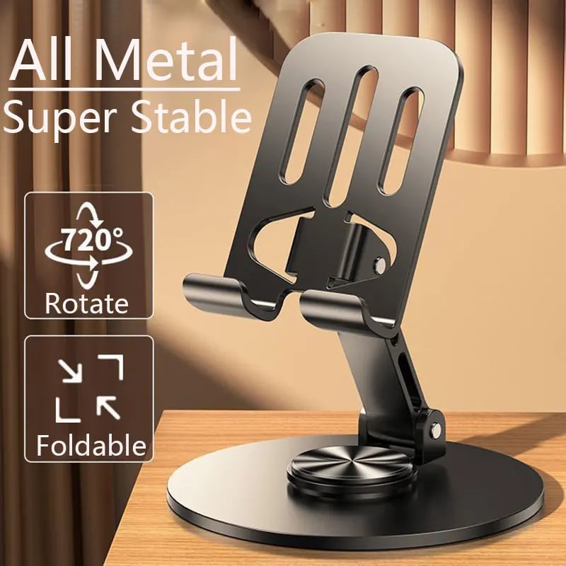 720 Rotate Aluminum Alloy Tablet Holders for iPad Adjustable Folding Lazy Desktop Live Portable Mobile Phone Stands Mount - Image 1