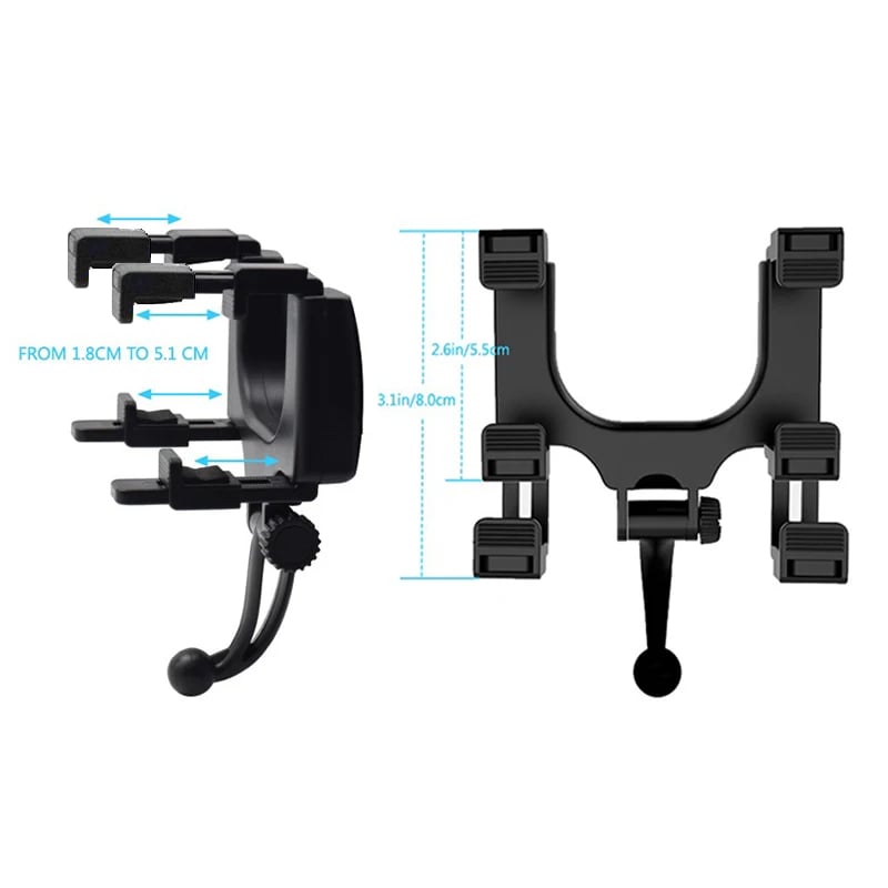 Universal Car Phone Holder Magnetic Rotatable Adjustable Rearview Mirror Navigation Stand Auto Interior Accessories - Image 5