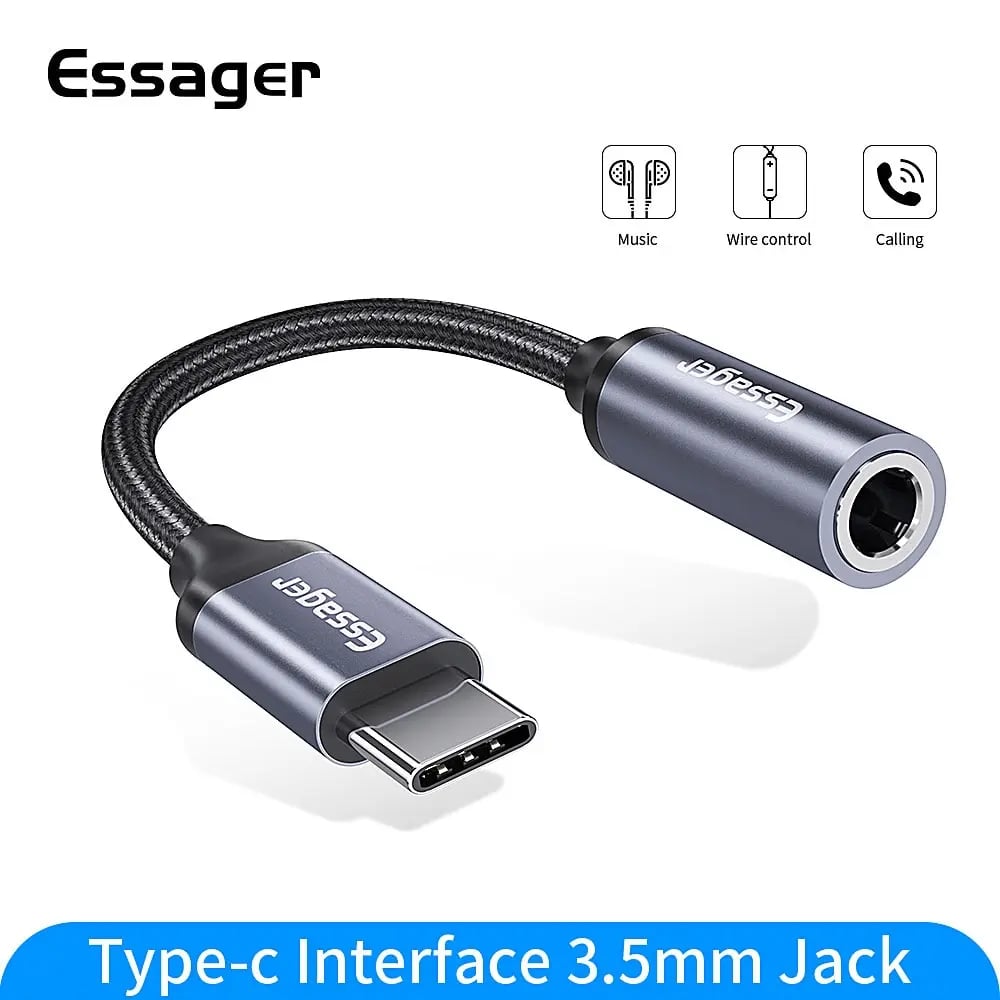 Essager USB Type C 3.5 Jack Earphone Adapter USB C to 3.5mm Headphones AUX Audio Adapter Cable For Huawei P30 Xiaomi Mi 10 9 Es - Image 7