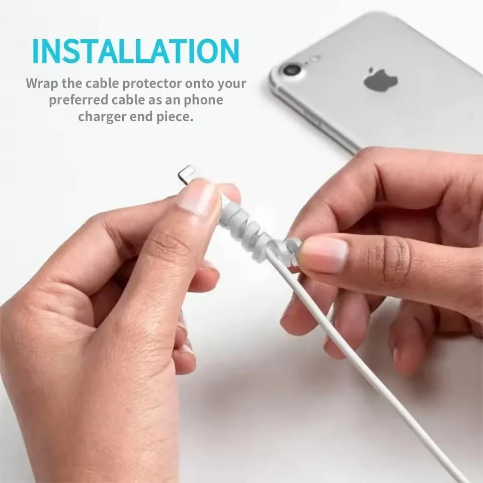 Charging Cable Protector For Phones Cable holder Ties cable winder Clip For Mouse USB Charger Cord Management cable organizer - Image 6