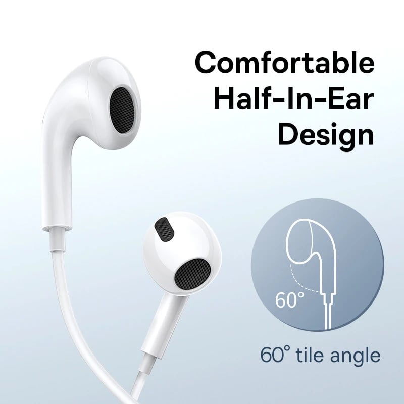 Baseus C17 Type-C Earphones In Ear Hearphone Wired Headset With Mic For Smart Phone For Xiaomi Samsung S21 S20 Cellphone Headset - Image 4
