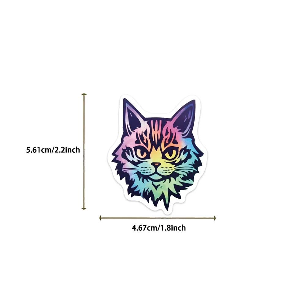 50PCS Laser Cartoon Psychedelic Graffiti Stickers for DIY Luggage Laptop Skateboard Motorcycle Bicycle Stickers - Image 2