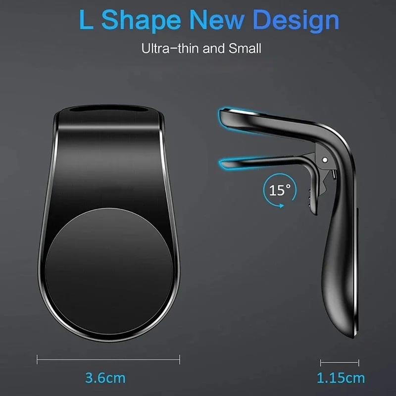 Magnetic L-Type Universal Phone Holder in Car Phone Stand Clip for Mount Car Magnetic Phone Holder Suit to All Model Cellphone - Image 6
