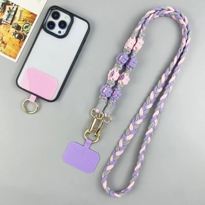 Japanese daisy handmade mobile phone lanyard, off-road can be woven to the phone hook to the back of the mobile phone lanyard - Image 8