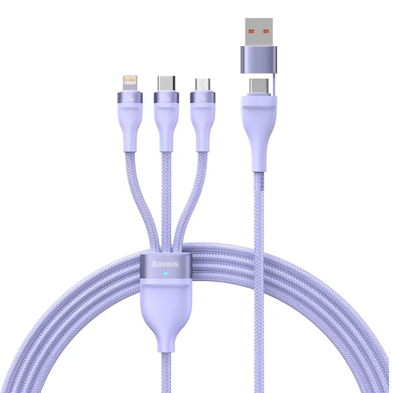 Baseus 3 in 1 USB Type C Cable for iPhone 15 14 13 12 Pro Charger Cable 100W Micro USB Type C Cable for Macbook Samsung Xiaomi - Image 8