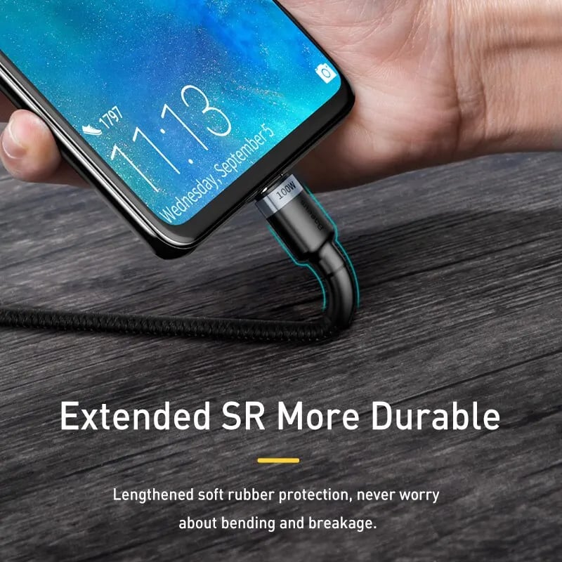 Baseus USB Type C To USB C Cable For iPhone 17 16 100W/5A PD Fast Charging Charger Cord For Macbook Xiaomi Samsung Type-C Cable - Image 5