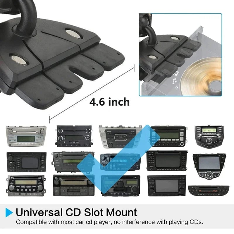 Adjustable Car CD Slot Tablet Stand Phone Holder for IPad Pro 12.9 Air Mini IPhone 13 12 Pro Max Samsung Huawei 4-13 Inch Pad PC - Image 5