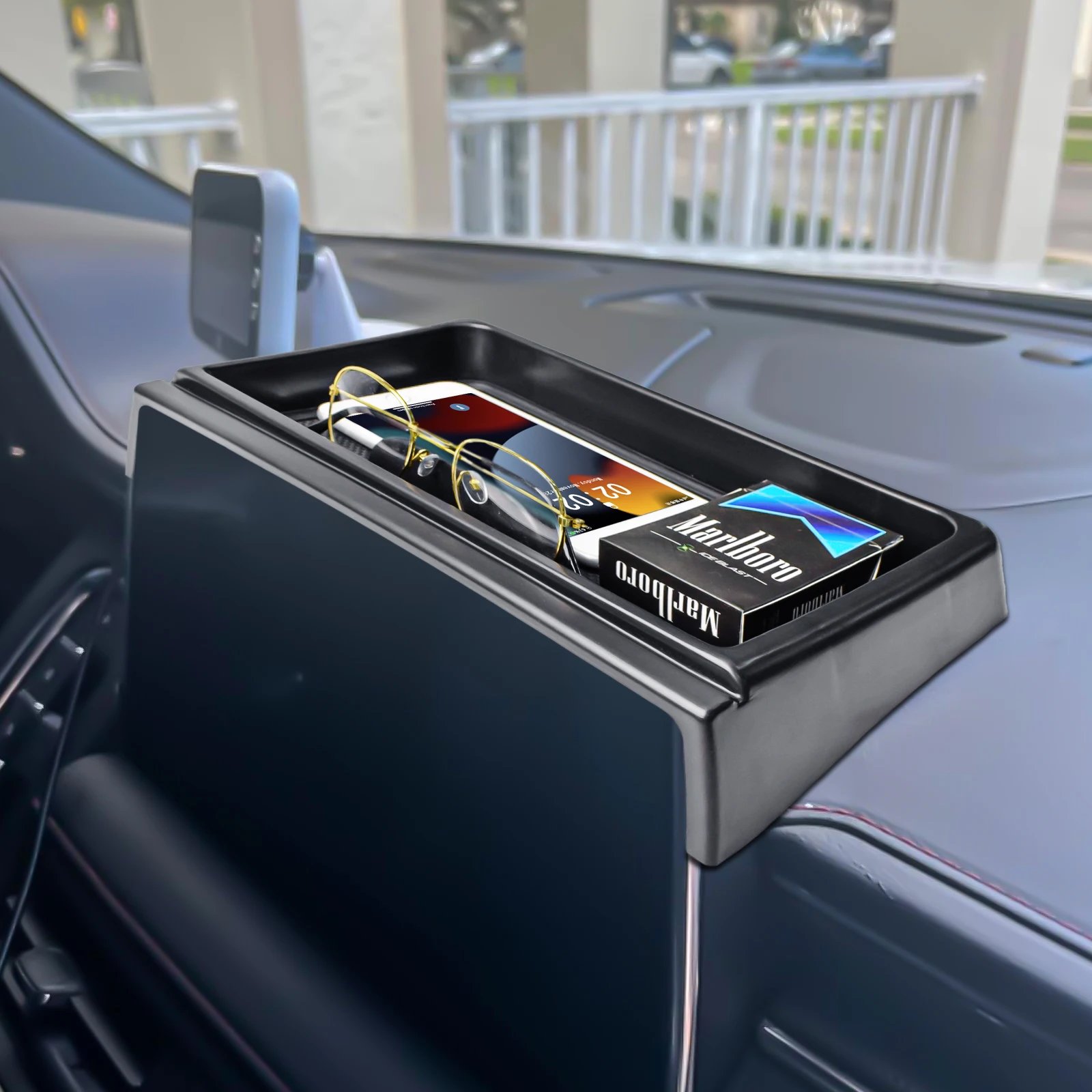 Compatible with 2021-2024 Chevy Tahoe Suburban/GMC Yukon Dashboard Tray Car Center Console Dash Board Organizer ABS Phone Holder - Image 6