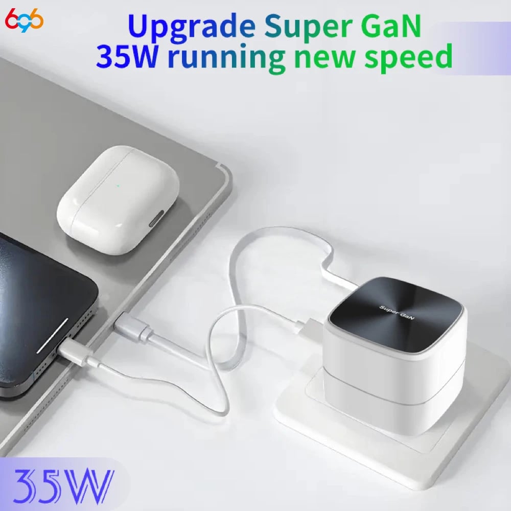 New 35W GaN Fast Charging Extension Cords Folding Storage Portable Type C For Huawei For iPhone 16 15 For Samsung Tablet Laptop - Image 3