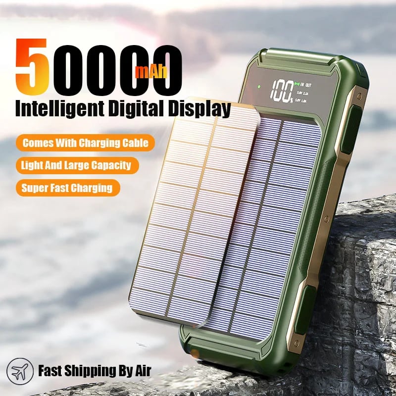 50000mAh Large Capacity Portable Solar Backup Power Supply For Outdoor Camping USB-A USB-C Fast Charging With Infrared Function - Image 5