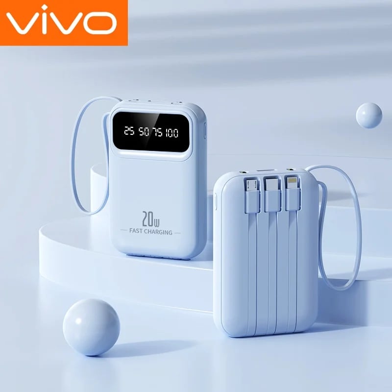 VIVO 500000mAh Capacity Power Bank Large Capacity Super Fast Charging External Battery Built in 4 Wires for iPhone Huawei New - Image 8