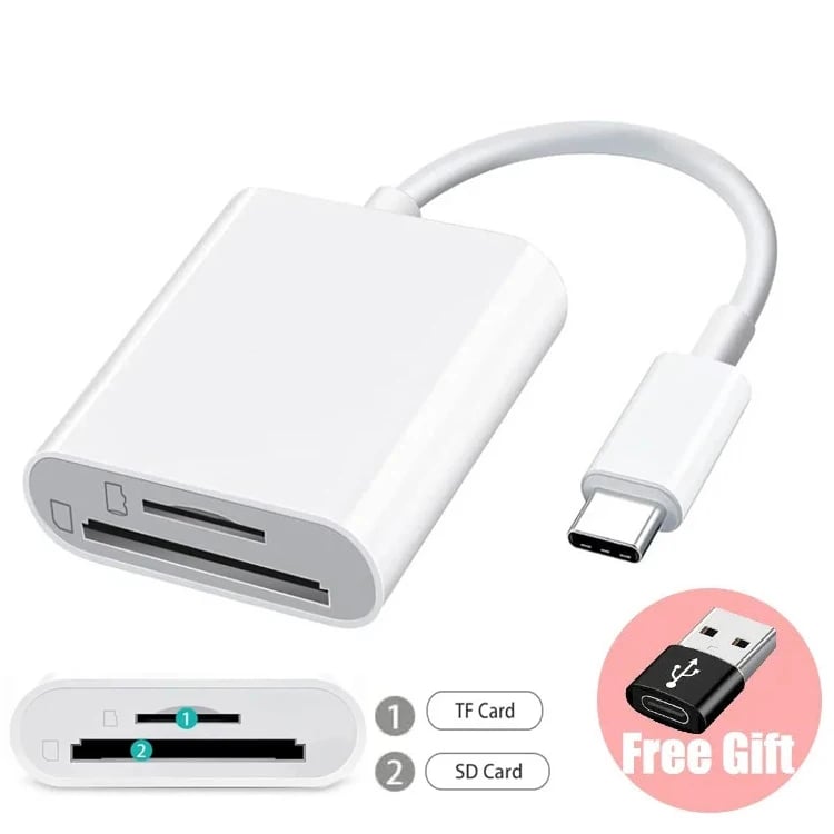 2-in-1 Type C Card Reader SD TF Memory Card Reader USB C OTG Adapter High Speed Data transmitter for Macbook Huawei Samsung - Image 9