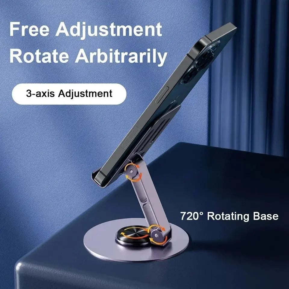 720 Rotate Aluminum Alloy Tablet Holders for iPad Adjustable Folding Lazy Desktop Live Portable Mobile Phone Stands Mount - Image 5