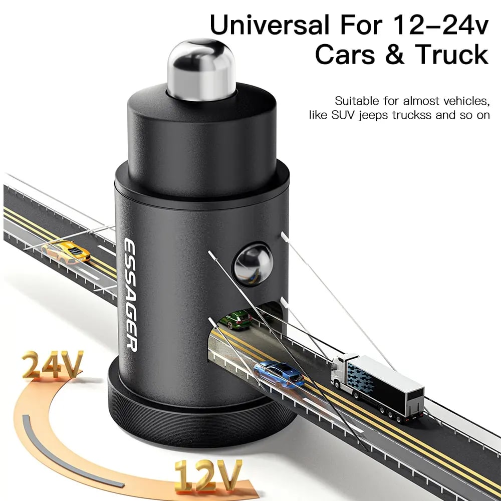 Essager 30W 5A QC PD 3.0 SCP USB Car Charger Quick Charge4.0 USB Type C Car Fast Charging For iPhone 12 13 Huawei Samsung Xiaomi - Image 6