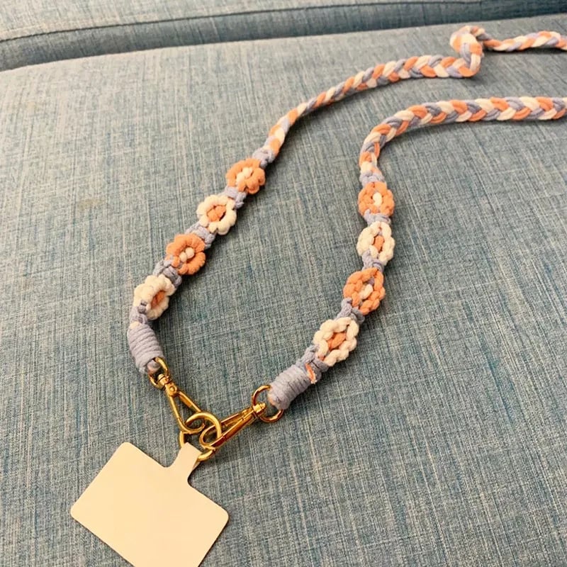 Japanese daisy handmade mobile phone lanyard, off-road can be woven to the phone hook to the back of the mobile phone lanyard - Image 5