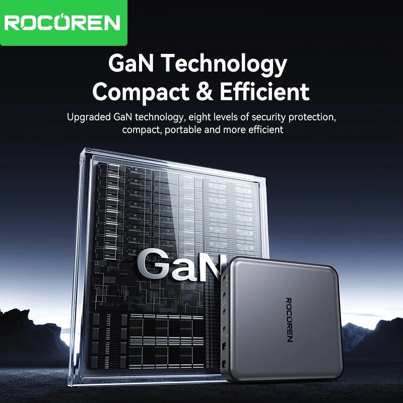 Rocoren 200W GaN Charger PD Fast Charging USB Type C Charger 270W 6 in 1 USBC Power Station For iPhone 16 15 Pro Max Xiaomi 14 - Image 5
