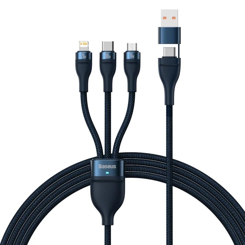 Baseus 3 in 1 USB Type C Cable for iPhone 15 14 13 12 Pro Charger Cable 100W Micro USB Type C Cable for Macbook Samsung Xiaomi - Image 9