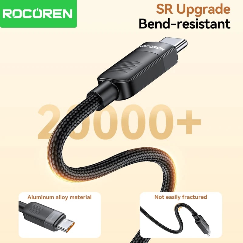 Rocoren 240W USB C Type C Fast Charging Data Cable PD3.1 Quick charging Type C Cord For MacBook iPhone 16 15 Samsung Galaxy S24 - Image 3