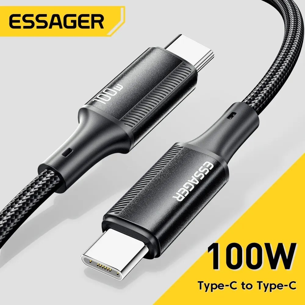 Essager 100W USB C to USB Type C Cable PD Quick Charge Fast Charging For Xiaomi Mi11 Samsung Macbook iPad USB-C Charger Cord - Image 3
