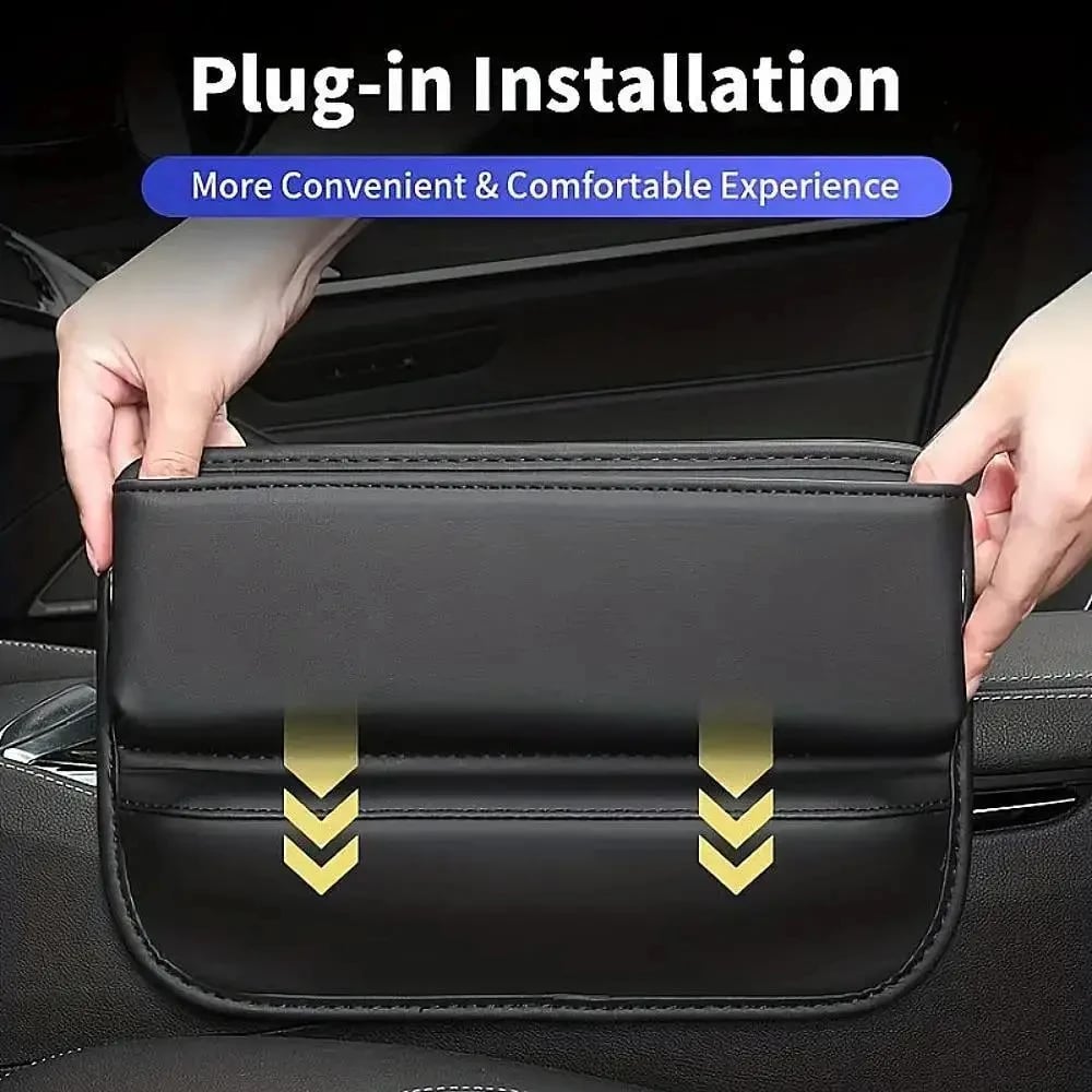 Car Seat Gap Organizer Universal PU Leather Console Side Pocket Auto Crevice Filler Storage Box Interior Accessories - Image 4