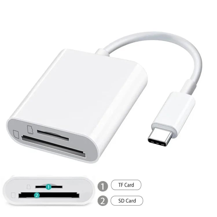 2-in-1 Type C Card Reader SD TF Memory Card Reader USB C OTG Adapter High Speed Data transmitter for Macbook Huawei Samsung - Image 10