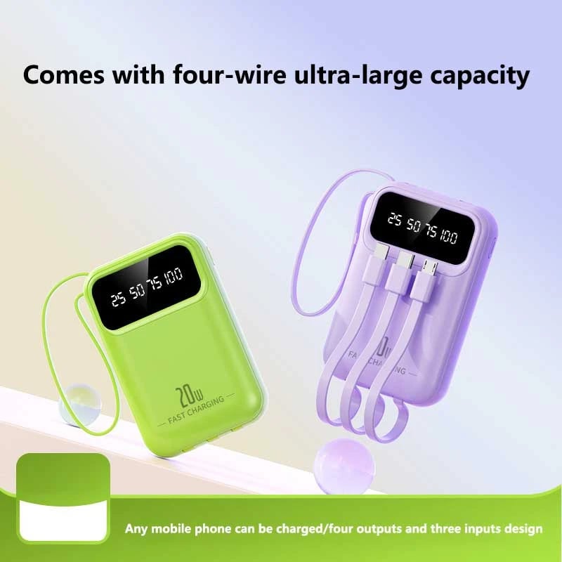 VIVO 500000mAh Capacity Power Bank Large Capacity Super Fast Charging External Battery Built in 4 Wires for iPhone Huawei New - Image 3