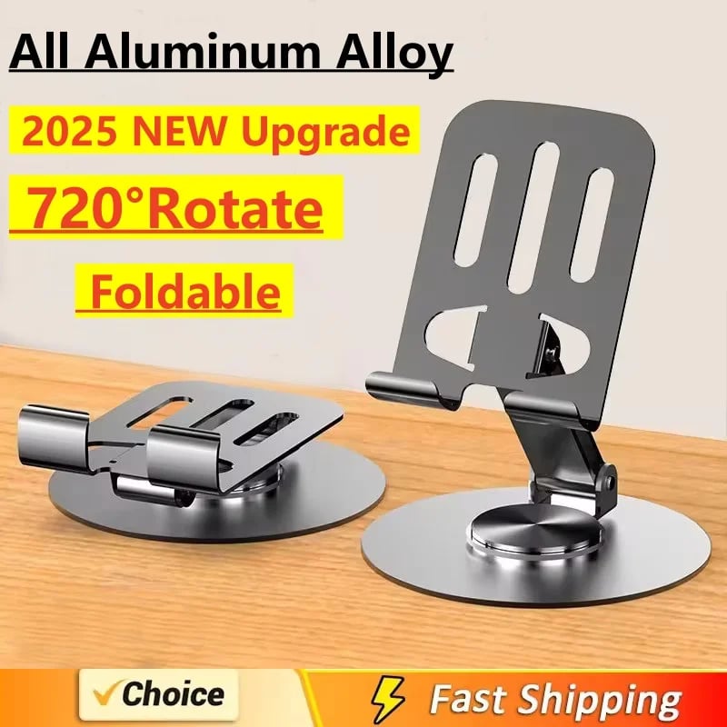 720 Rotate Aluminum Alloy Tablet Holders for iPad Adjustable Folding Lazy Desktop Live Portable Mobile Phone Stands Mount - Image 2