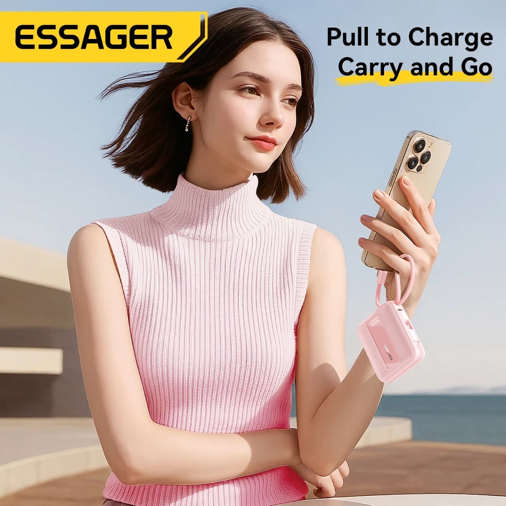 Essager 20000mAh Power Bank PD22.5W Dual Cable Fast Charging Powerbank Portable External Battery Charger For iphone Huawei ipad - Image 6