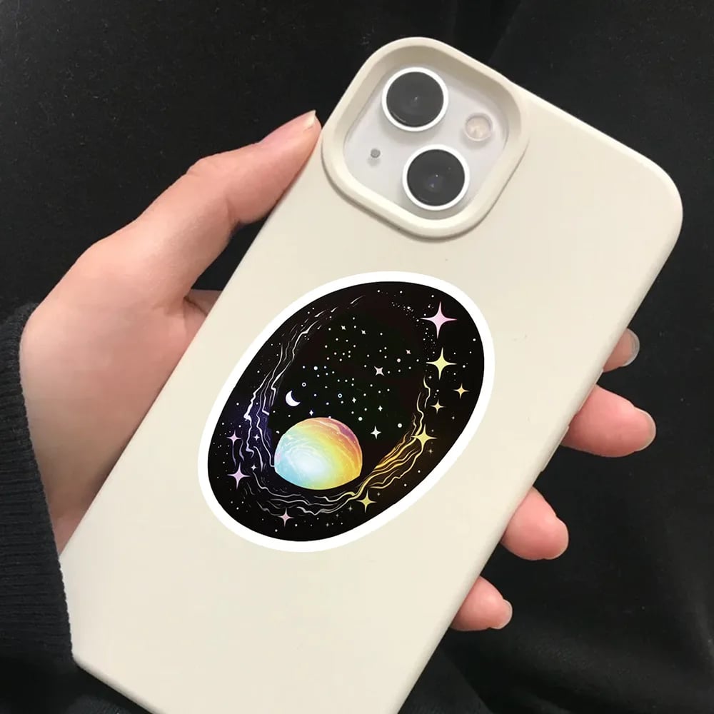 50PCS Laser Cartoon Psychedelic Graffiti Stickers for DIY Luggage Laptop Skateboard Motorcycle Bicycle Stickers - Image 5