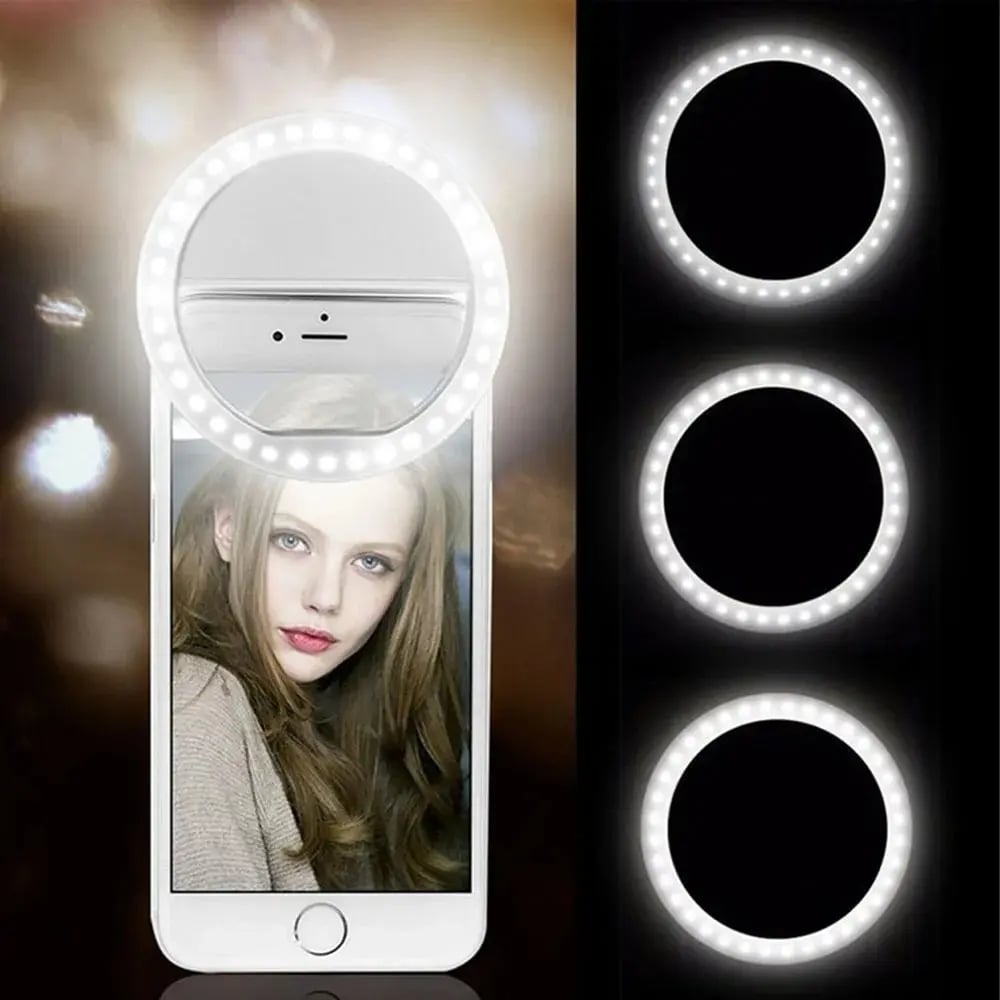 USB Powered LED Selfie Ring Light with Phone Lens for iPhone Samsung Xiaomi Huawei Mobile Phone Photography Selfie Lamp Accessor - Image 5