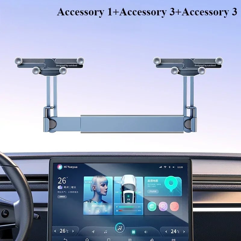 Eary Dual-position Car Screen Phone Holder Metal Bracket 360° Adjustable Stand Fit for Tesla Model 3 Y Highland Car Accessories - Image 30