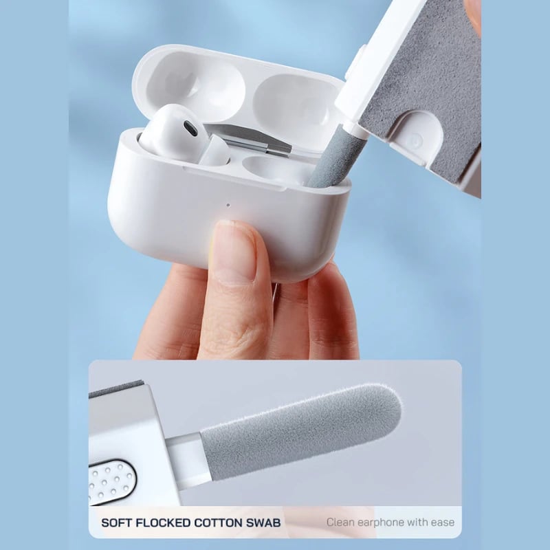 8 IN 1 Cleaning Kit Computer Keyboard Cleaner Brush Earphones Cleaning Pen For Headset iPad Phones Cleaning Tools Keycap Puller - Image 4