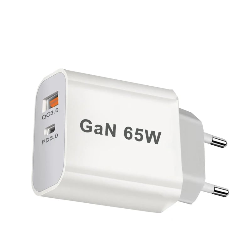 QC3.0/PD Fast Charger 65W Dual Port Charger For AU/EU/UK/US Plug Quick USB/Type-c Mobile Phone Charger For iphone C2C/C2L Cable - Image 12