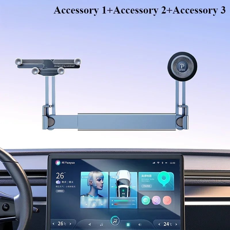 Eary Dual-position Car Screen Phone Holder Metal Bracket 360° Adjustable Stand Fit for Tesla Model 3 Y Highland Car Accessories - Image 21
