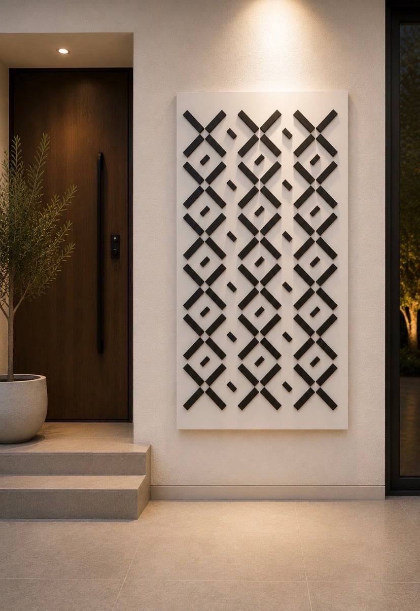 لوحة جدارية بتصميم هندسي عصري وأنيق - صورة 1