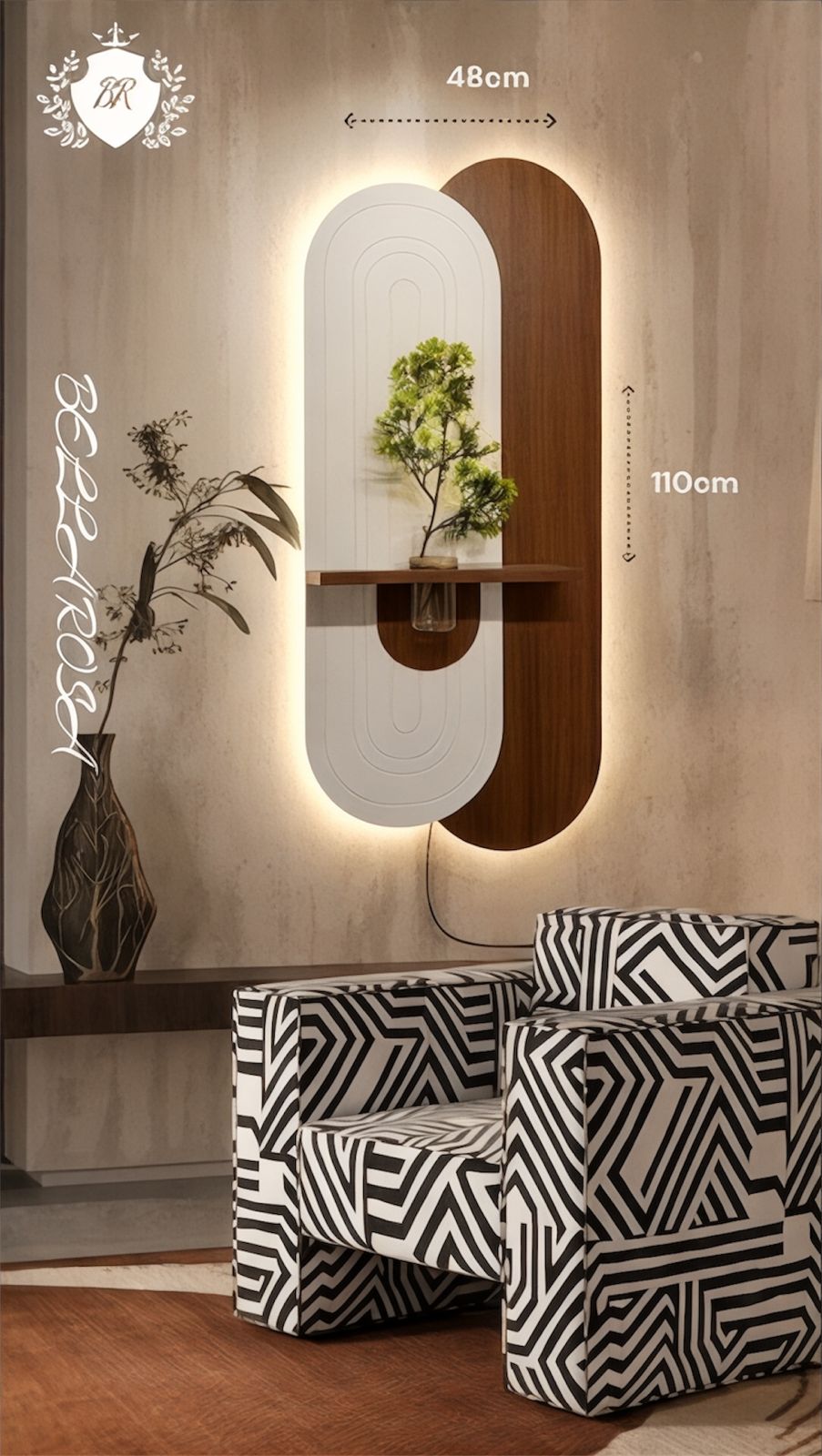 تصميم جداري فاخر بطابع فني عصري - صورة 1