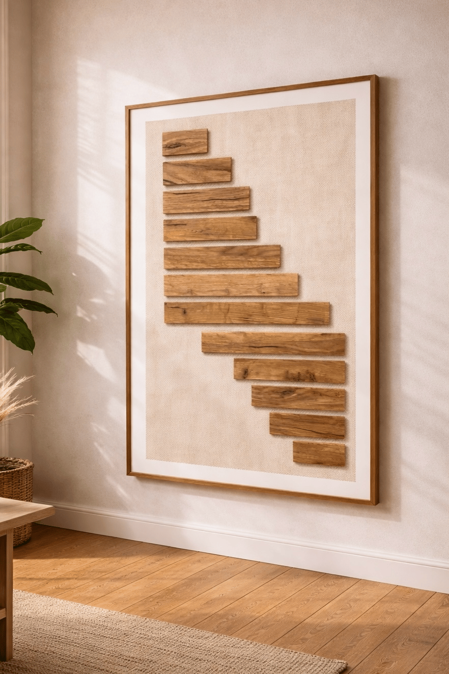 لوحة جدارية بتصميم هندسي عصري وأنيق - صورة 1