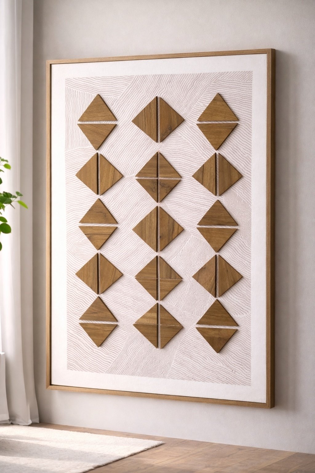 لوحة جدارية بتصميم هندسي عصري وأنيق - صورة 1