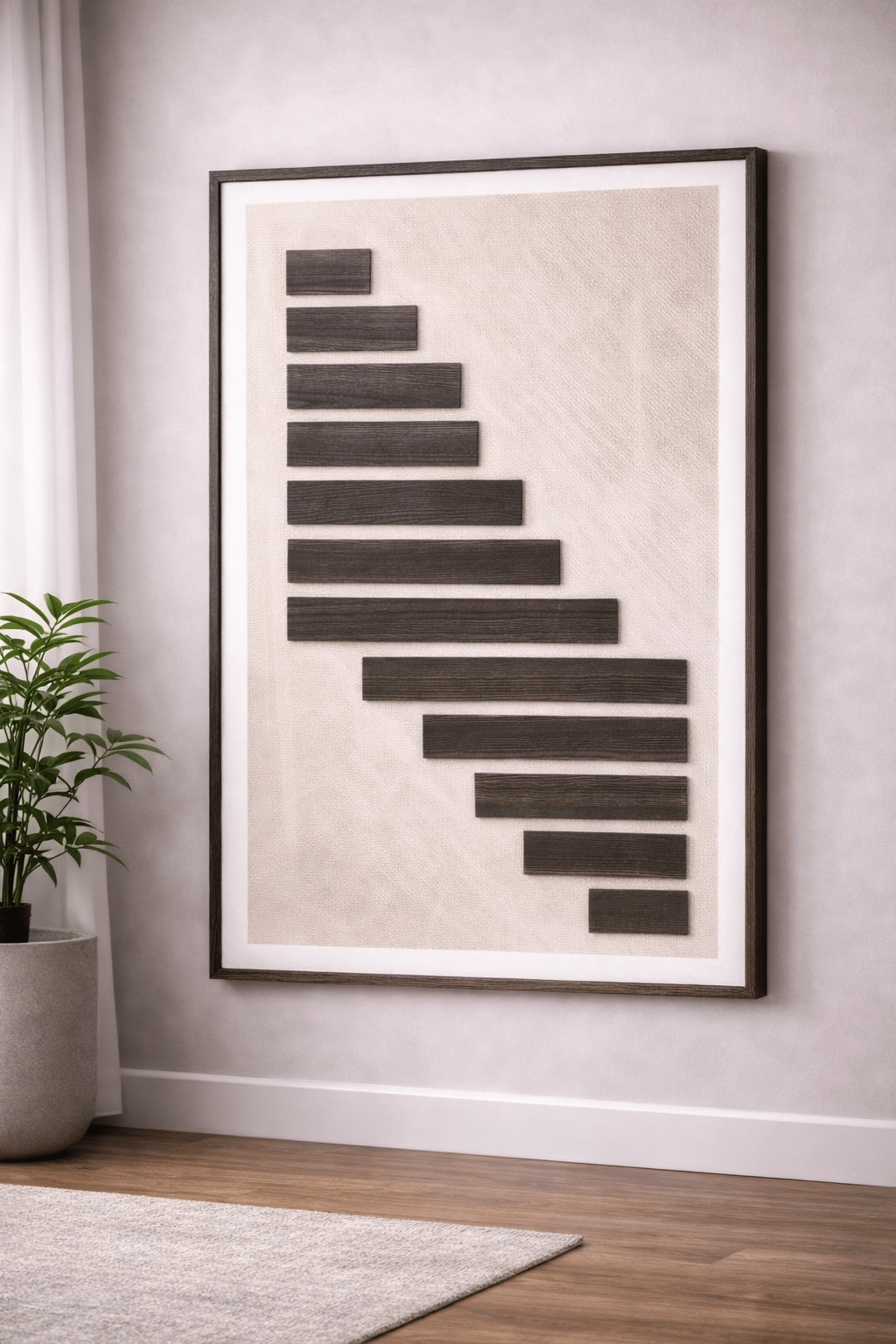 لوحة جدارية بتصميم هندسي عصري وأنيق - صورة 1